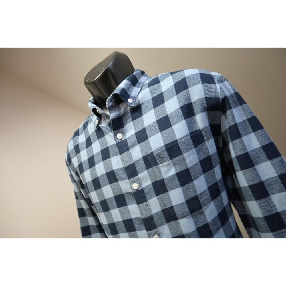 Penguin MunsingWear Flannel Dress‎ Shirt Long Sleeve Plaid Mens Sz Large